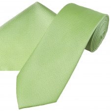 Plain Sage Green Textured Men's Tie & Pocket Square Handkerchief Set