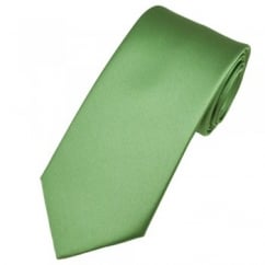 Plain Sage Leaf Green Satin Tie