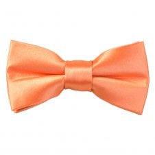 Plain Salmon Pink Boys Bow Tie