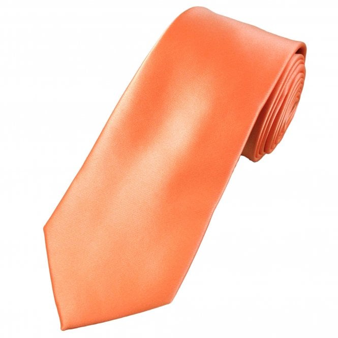 Plain Salmon Pink Extra Long Tie