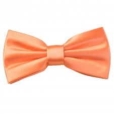Plain Salmon Pink Men's Bow Tie