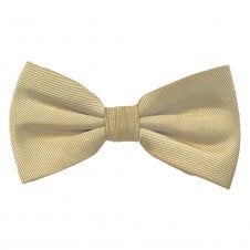 Plain Sand Beige Men's Silk Bow Tie by Tresanti