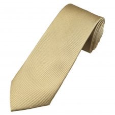 Plain Sand Beige Men's Silk Tie by Tresanti
