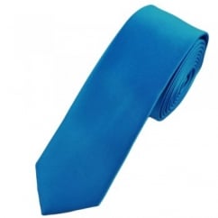 Plain Sapphire Blue Skinny Tie