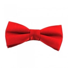 Plain Scarlet Red Boys Bow Tie