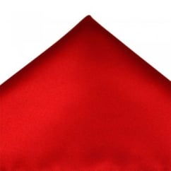 Plain Scarlet Red Boys Size Pocket Square Handkerchief
