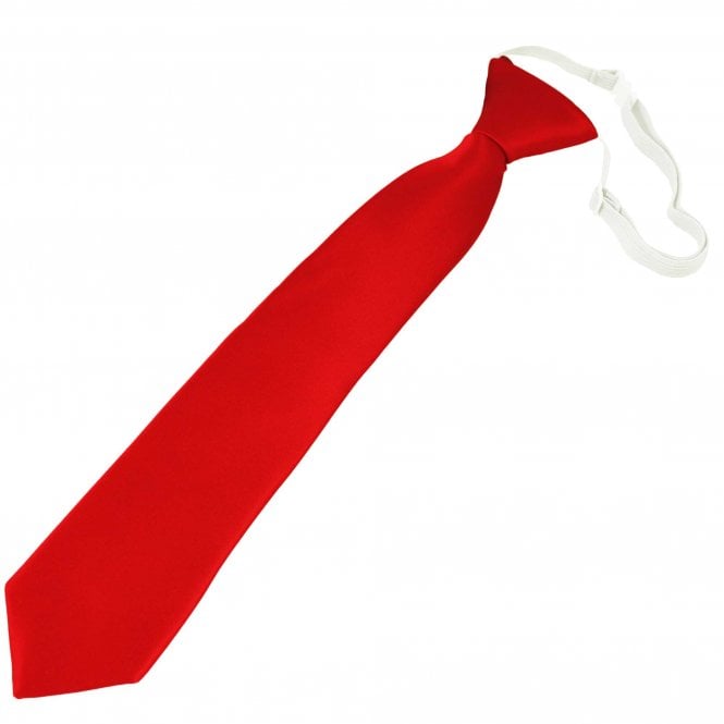 Plain Scarlet Red Boys Tie - 6 Months to 4 Years
