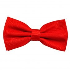 Plain Scarlet Red Men's Silk Bow Tie