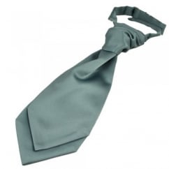 Plain Silver-Grey Boys Scrunchie Wedding Cravat