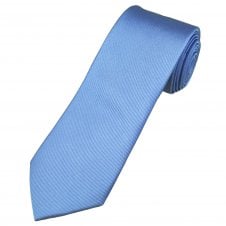 Plain Sky Blue Luxury Silk Tie by Tresanti