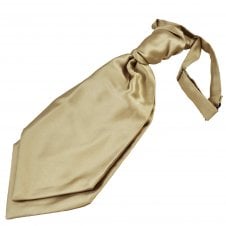 Plain Taupe Men's Scrunchie Wedding Cravat