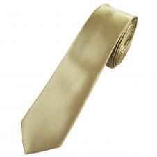 Plain Taupe Men's Skinny Tie