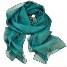 Plain Teal Chiffon Scarf