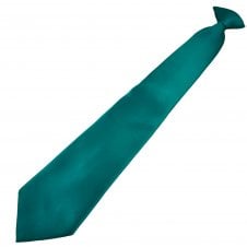 Plain Teal Green Clip-On Tie