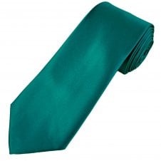 Plain Teal Green Extra Long Tie