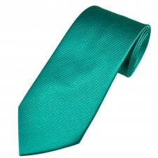 Plain Teal Green Ribbed Men's Tie