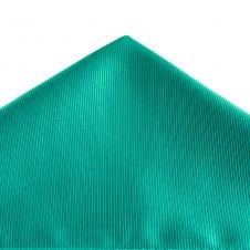Plain Teal Green Ribbed Pocket Square Handkerchief