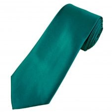 Plain Teal Green Satin Tie