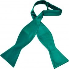 Plain Teal Green Self Tie Bow Tie