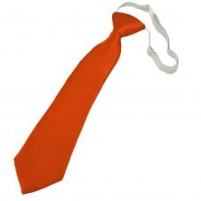 Plain Terracotta Orange Boys Tie - 6 Months to 4 Years