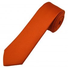 Plain Terracotta Orange Boys Tie