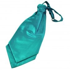 Plain Turquoise Men's Scrunchie Wedding Cravat