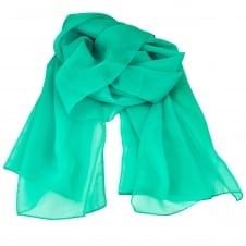Plain Turquoise Premium Chiffon Scarf