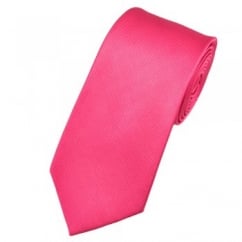 Plain Vivid Pink Silk Tie