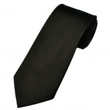 Plain Walnut Brown Men's Silk Tie