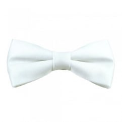 Plain White Boys Bow Tie
