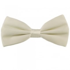 Plain White Silk Bow Tie