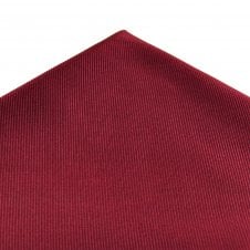 Plain Wine Red Silk Pocket Square Handkerchief