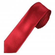 Plain Wine Red Skinny Tie