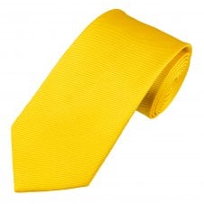 Plain Yellow Men's Silk Tie