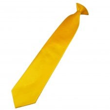 Plain Yellow Ribbed Men's Clip On Tie