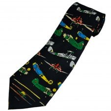 Planes Navy Blue Men's Novelty Tie