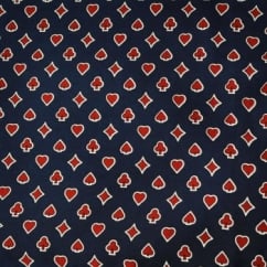 Playing Card Suits Silk Novelty Pocket Square Handkerchief