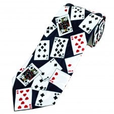 Playing Cards Navy Blue Men's Novelty Tie