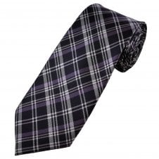 Plum Purple, Lilac & Lavender Checked Men's Tie
