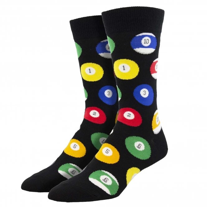 Pool Balls Black Luxury Men's Socks