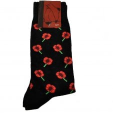 Poppies Men's Novelty Socks