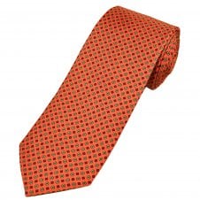Profuomo Originale Orange, Burgundy, Yellow & Blue Patterned Men's Silk Designer Tie
