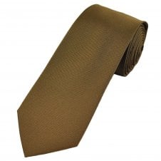 Profuomo Plain Camel Beige Woven Men's Silk Tie