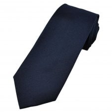 Profuomo Plain Navy Blue Woven Men's Silk Tie