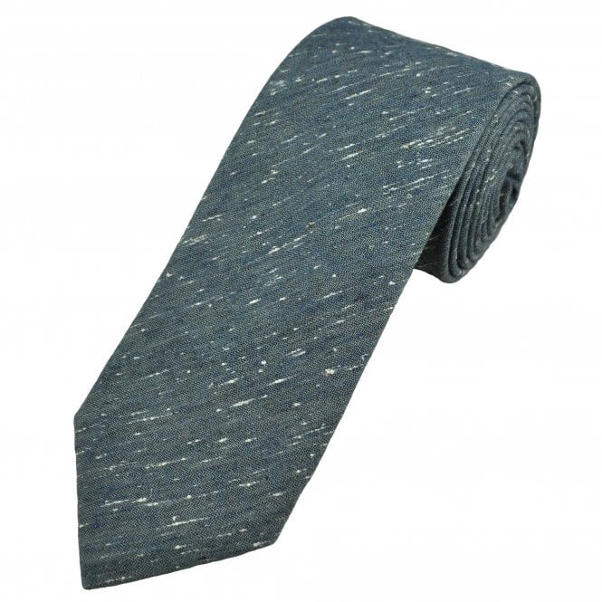 Profuomo "Sky Blue" Label Denim Blue Woven Men's Cotton Designer Tie