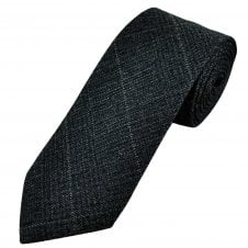 Profuomo "Sky Blue" Label Royal, Navy Black & Grey Checked Silk Mix Men's Designer Tie