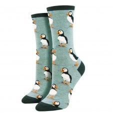 Puffin Grey Luxury Ladies Socks
