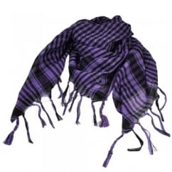 Purple & Black Shemagh Scarf
