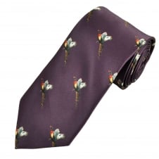 Purple Flying Pheasant Country Tie