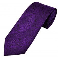 Purple Paisley Pattern Men's Tie